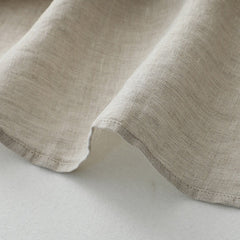 Damska koszula z krótkim rękawem, okrągłym dekoltem, wykonana z bawełny i lnu