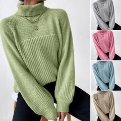 💖💗💙Prosty, dzianinowy sweter damski z klapami i raglanowymi rękawami