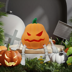 🎃Śliczna Halloweenowa lampa w kształcie dyni z artykulacją💡