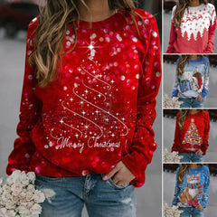 Pluszowa, świąteczna, spersonalizowana bluza z nadrukiem, luźna bluza