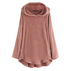 Ciepła, dwustronna, haftowana bluza polarowa z kapturem