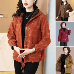 2024 Nowy, jesienno-zimowy, gruby, bawełniany płaszcz z kapturem