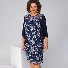 ✨Damska sukienka midi z kwiatowym nadrukiem