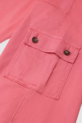 Spodnie cargo Capri ze średnim stanem i zakładkami na dole i wieloma kieszeniami