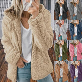 🔥💗Wełniana kurtka wierzchnia z kapturem na jesień i zimę