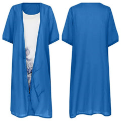 🌸Dwuczęściowa sukienka damska z nadrukiem kwiatowym