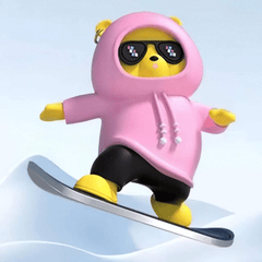 Dekoracje samochodowe-Lalka na deskorolce z kreskówkowym misiem (🔥DARMOWA WYSYŁKA🔥)