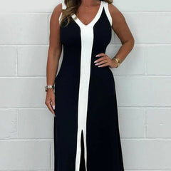 Eleganckie sukienki bez rękawów w dekolcie