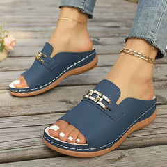 🔥Ostatni dzień 50% zniżki – Sandały ortopedyczne z odkrytym palcem i metalowymi zdobieniami