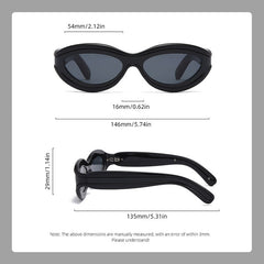Okulary przeciwsłoneczne Cat-Eye z ochroną UV i blokami kolorów