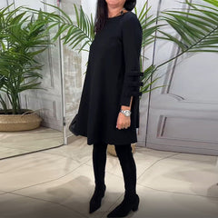 🔥Bestsellery🔥Sukienka do kolan z długim rękawem👗