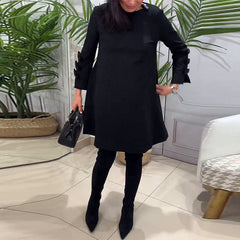 🔥Bestsellery🔥Sukienka do kolan z długim rękawem👗