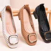 Plażowane skórzane buty z miękkimi podeszwami i lukami dla kobiet