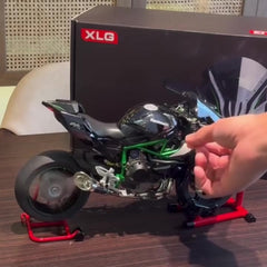 🏍️Model motocykla H2R z uruchamianiem silnika, sterowaniem przepustnicą i symulacją rozpylania spalin, idealny prezent dla mężczyzn🎁