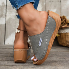 🔥GORĄCA WYPRZEDAŻ -50% ZNIŻKI🔥 Wygodne klapki z podparciem łuku stopy - damskie sandały w jednolitym kolorze - oddychające