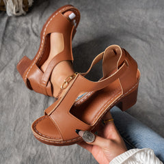 🔥36% zniżki - Sandały damskie na grubym obcasie