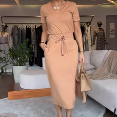 🌸Wiosenne promocje🌸Damski top i spódnica z dekoltem w szpic