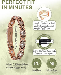 🏆Wyprzedaż błyskawiczna⚡50K+ SPRZEDANY! ❤️🔥✨Bransoletki damskie z czystej miedzi z czterolistną koniczyną