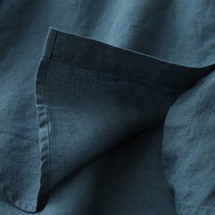 Damska koszula z krótkim rękawem, okrągłym dekoltem, wykonana z bawełny i lnu