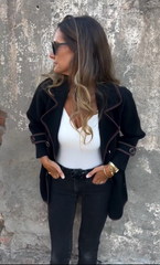 Płaszcz damski wełniany dwustronny z klapami