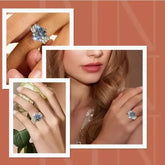 PIERŚCIONEK Z 3 KARATOWYM SUPER LŚNIĄCYM MOISSANITEM