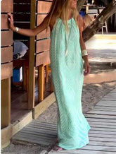 Sukienka damska typu slip z geometrycznym nadrukiem i ramiączkami