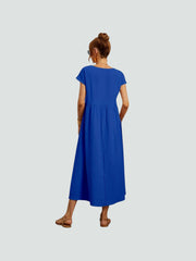 Sukienka kieszonkowa z bawełny i lnu