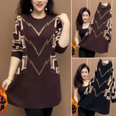 🍁 【M-4XL】 2024 Nowe, jesienno-zimowe, modne koszulki z dzianiny z nadrukiem