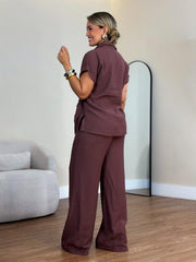 Szykowny zestaw z wiązanym przodem