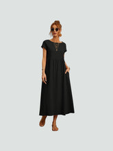 Sukienka kieszonkowa z bawełny i lnu