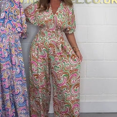 💖2025 Summer New-50% zniżki 💖women z drukowanych skoków z dekoltem w szynie