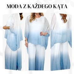 💝Elegancki szyfonowy dwuczęściowy komplet damski