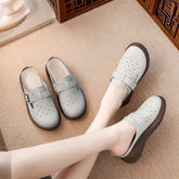 Skórzane kapcie z miękką podeszwą