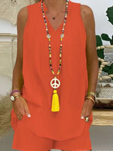 Nowy damski jednolity kolor, kołnierzyk stójka, bezrękawnik, swobodny garnitur