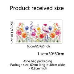 🌸2024 Nowa naklejka na okno z kolorowym kwiatowym bukietem