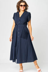 ✨Sukienki casualowe dla kobiet z dekoltem w serek i wiązaniem w talii