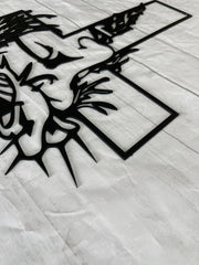 NA WYPRZEDAŻ🔥Jezus Krzyż Metalowy Znak Chrystus Dekoracje Ścienne