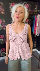 Damski top koronkowy Hollow Out