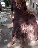 Noczyna sukienka z długim rękawem