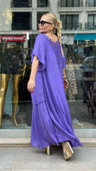 Ladies elegancka koronkowa panelu A-line długa spódnica