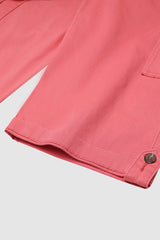 Spodnie cargo Capri ze średnim stanem i zakładkami na dole i wieloma kieszeniami