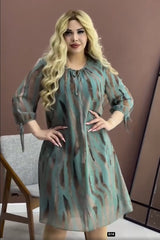 🌸Damska luźna sukienka z modnym nadrukiem