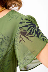 2025 nowa damska i elegancka szyfonowa sukienka okrągła