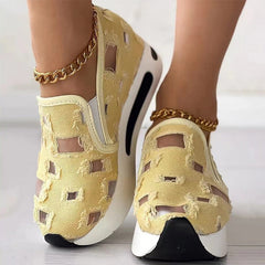 🔥Ostatni dzień wyprzedaży 50% zniżki - Damskie buty ortopedyczne z grubej siateczki płóciennej