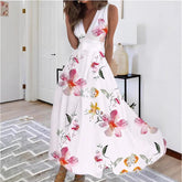 Elegancka damska sukienka bez rękawów