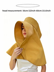 👒 Fulll Face Ochrona przeciwsłoneczna i duży szal i słoneczny hat👒