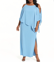 🔥Nowa promocja produktu, powrót do pierwotnej ceny jutro!! ️🔥Nowość w naszej ofercie - sukienka maxi z narzutką, z rozporkiem