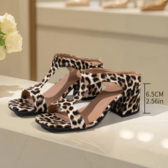 🔥Ostatnia promocja 50% zniżki - Modne damskie skórzane sandały ortopedyczne na grubym obcasie