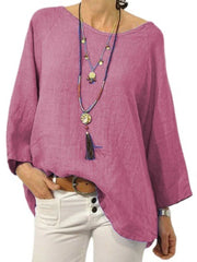 Luźna tunika z bawełny i lnu – miękka, lekka i zwiewna