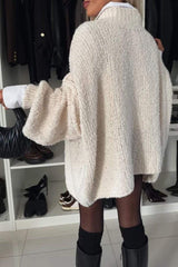 Damski wielokolorowy dwuczęściowy sweter typu pullover